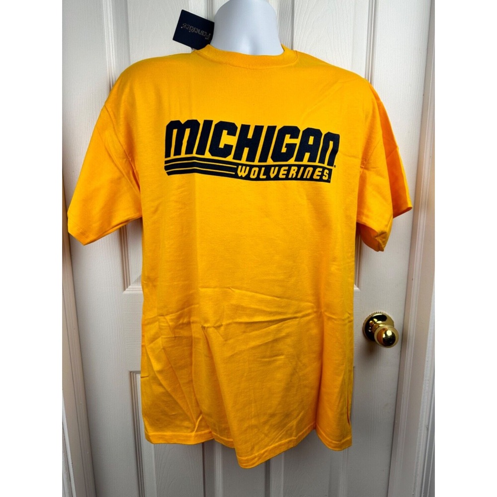 NEW! NCAA Michigan Wolverines Fanatics Yellow Size Large TShirt